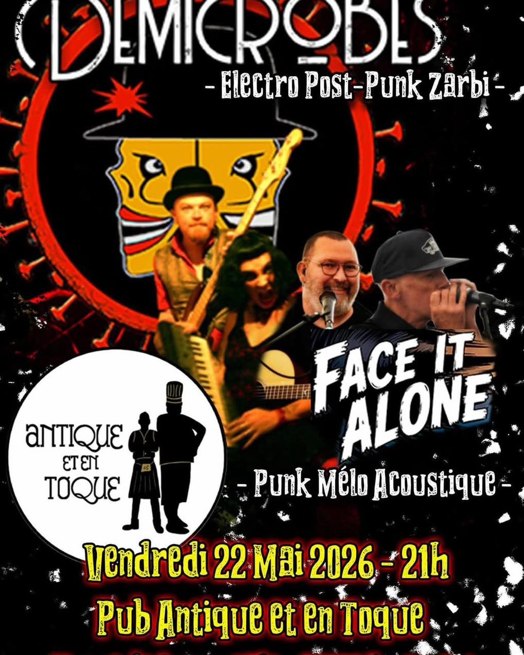 Demicrobes + Face It Alone - Flyer